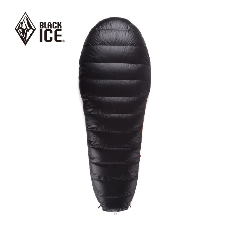 Blackice Upgrade B1000 Mummy черный/оранжевый/синий ультра-светильник зимний уличный пуховый спальный мешок с сумкой для переноски