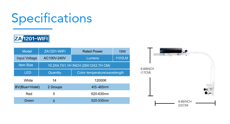 ZETLIGHT ZA1201 wifi ZA-1201L интеллектуальное осветительное оборудование, светильник в морском стиле coralline лампа, морской аквариум светодиодный светильник, wifi Пульт дистанционного управления