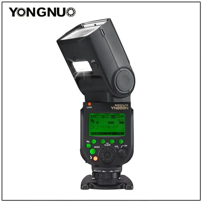YONGNUO YN968N Беспроводной Вспышка Speedlite ttl 1/8000 с светодиодный свет для Nikon