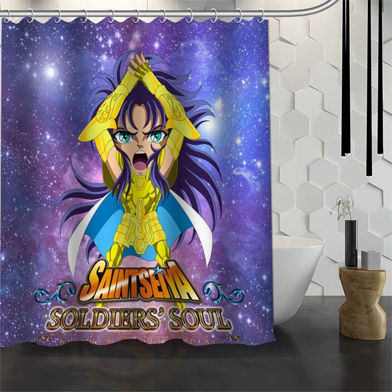Водонепроницаемая занавеска для душа Saint Seiya ванной из полиэстера 165x180см 180x200см P