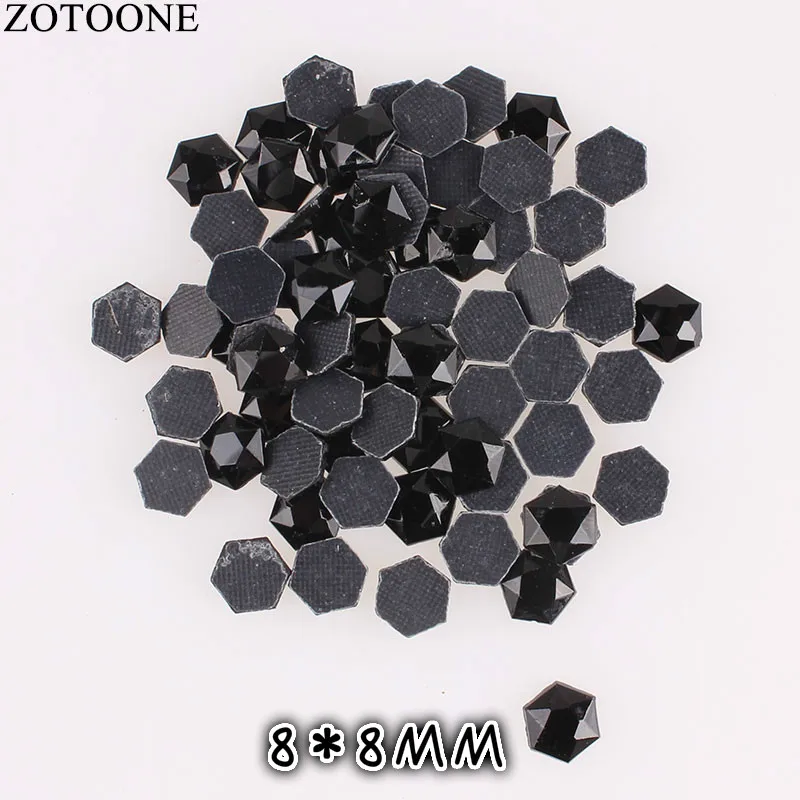 ZOTOONE 50 шт. Сделай Сам черный 5 мм плоские стразы s для рукоделия дизайн ногтей