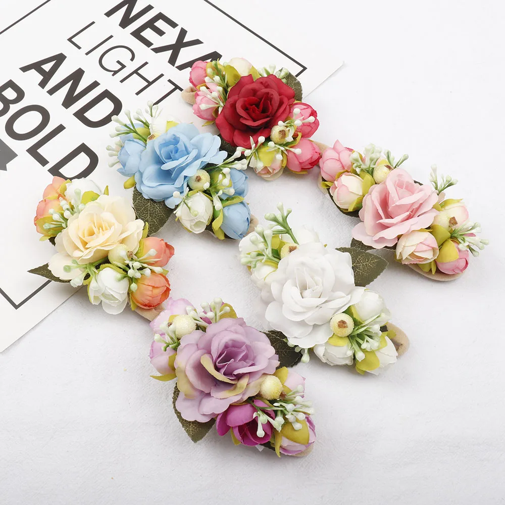 Аксессуары для волос CN детская Цветочная Корона Повязка На Голову Нейлоновая