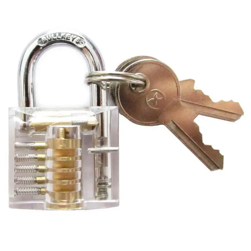 Мини Размеры Одна деталь прозрачный замок тренировочный практика слесаря взлома