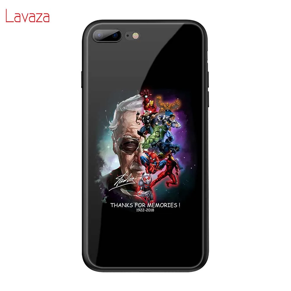 TG14 Lavaza MARVEL Studio Мстители закаленное стекло ТПУ чехол для iPhone 6 6S 7 8 Plus 5 5S SE XR X XS 11 Pro MAX чехол - Цвет: TG14