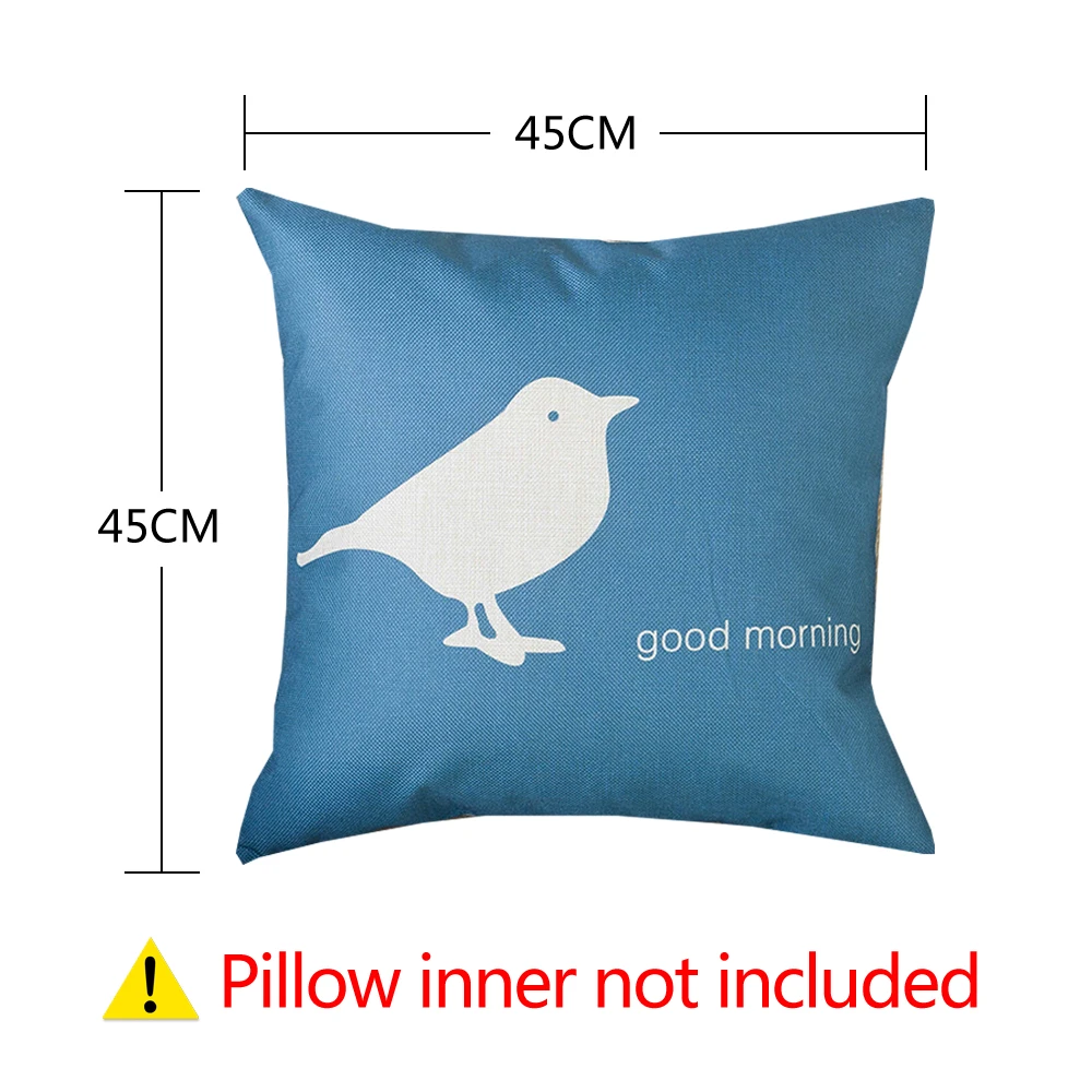 8 рисунков Одуванчик птица олень принт хлопчатобумажная льняная Подушка Чехол