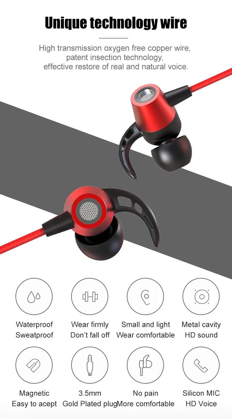 JEELOCK In Ear 3.5 High Sensitivity Wire Sport Earphone with Microphone Metal Subwoofer for Computer PC Gaming Headset Earphone