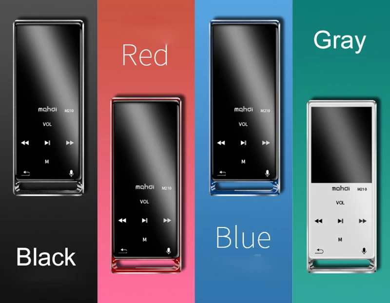 Mahdi M210 Mp3 плеер Bluetooth с сенсорным экраном 1,8 дюймов портативный спортивный USB HD HIFI музыкальный плеер 16 Гб Поддержка tf-карты ультратонкий