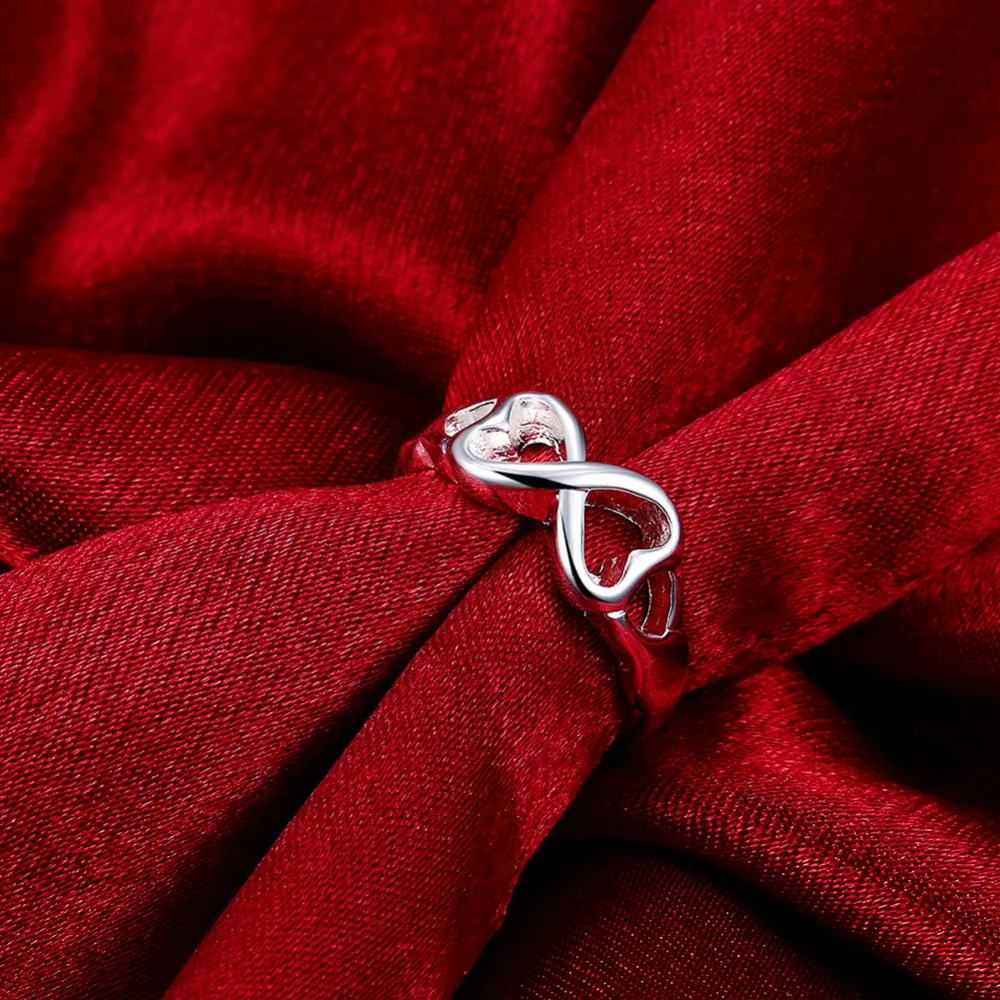 EPICFEAT Романтический Ближе Сердца Серебряные Кольца для Женщин Модный