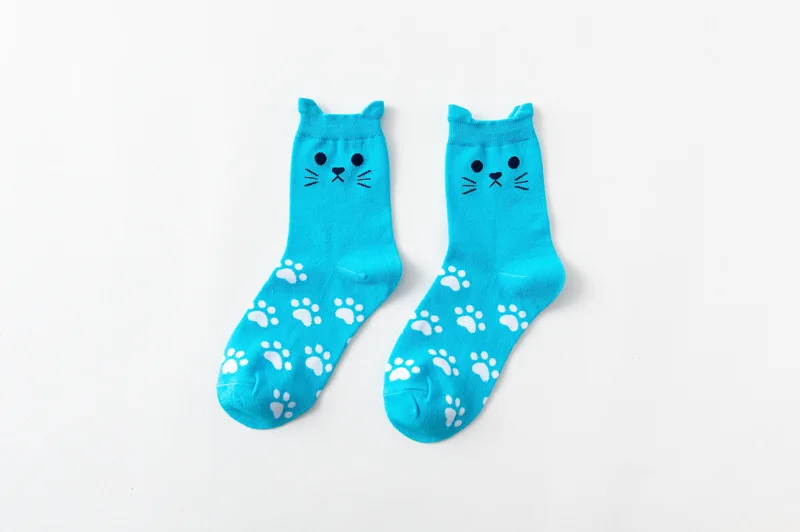 kawaii новые женские носки в студенческом стиле милые повседневные Простые Носки милые женские носки с кошачьей лапой женские носки осень-зима женские хлопковые носки