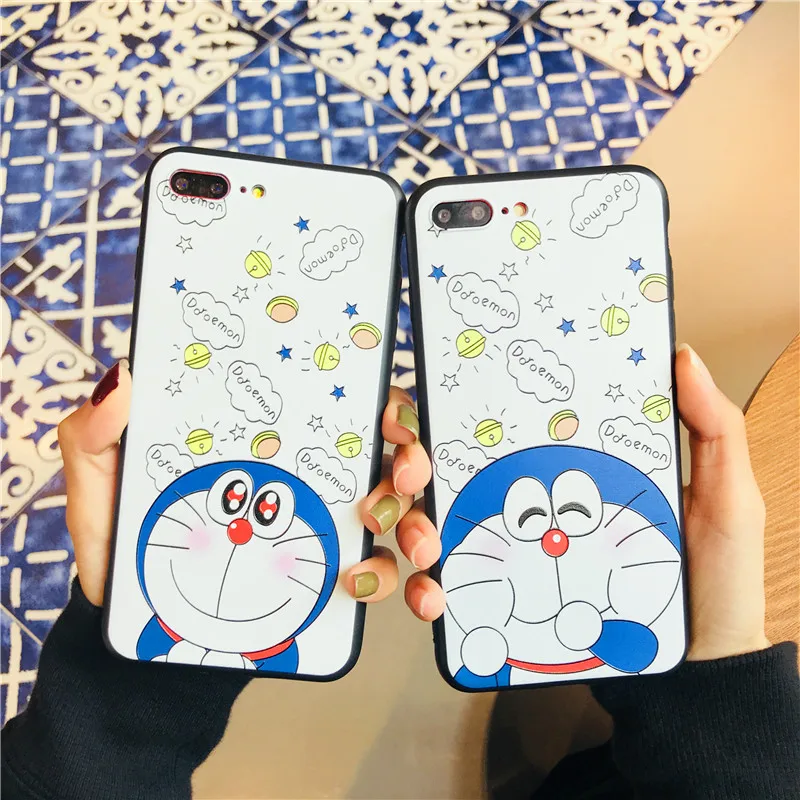 Чехол для телефона Doraemon белого цвета для iPhone XS из мягкого силикона TPU с мультяшным изображением на задней стороне 6 6s+ 7 7P 8 8P X.