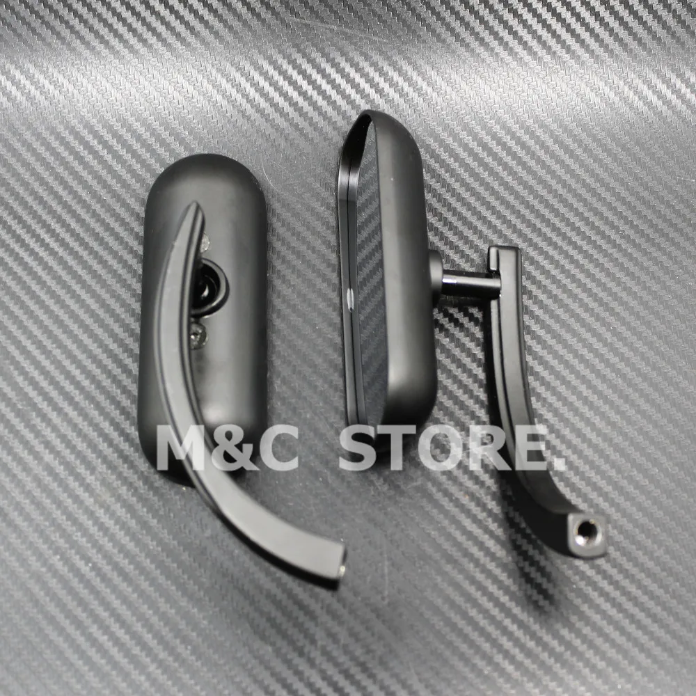 Мотоциклетное левое и правое мини-зеркало овальное зеркало 8 мм 10 черные зеркала