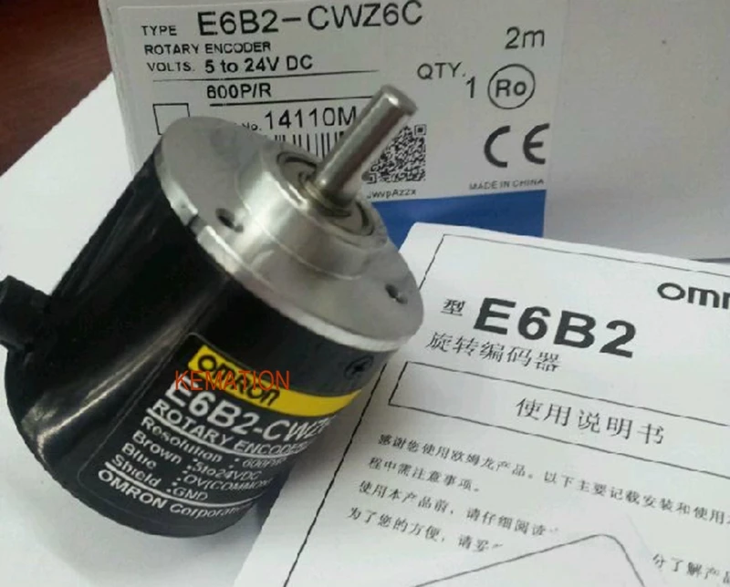 E6B2-CWZ6C 100 P/R OMR энкодер 100PPR E6B2CWZ6C NPN открытым коллектором Выход 5-24 В постоянного тока