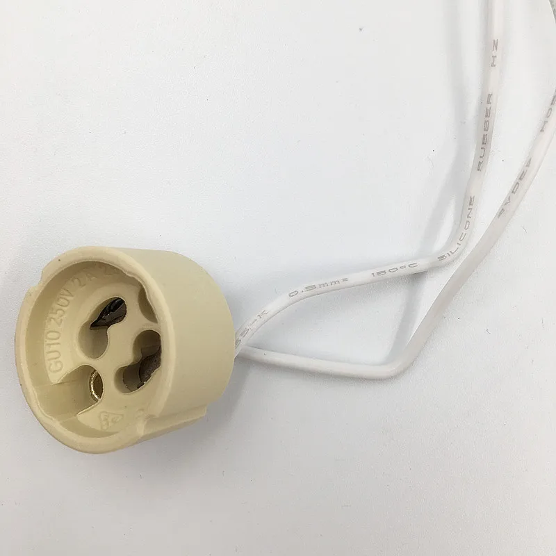 300 шт./лот GU10 керамическая миниатюрная двухштырьковая Ушная термостойкая