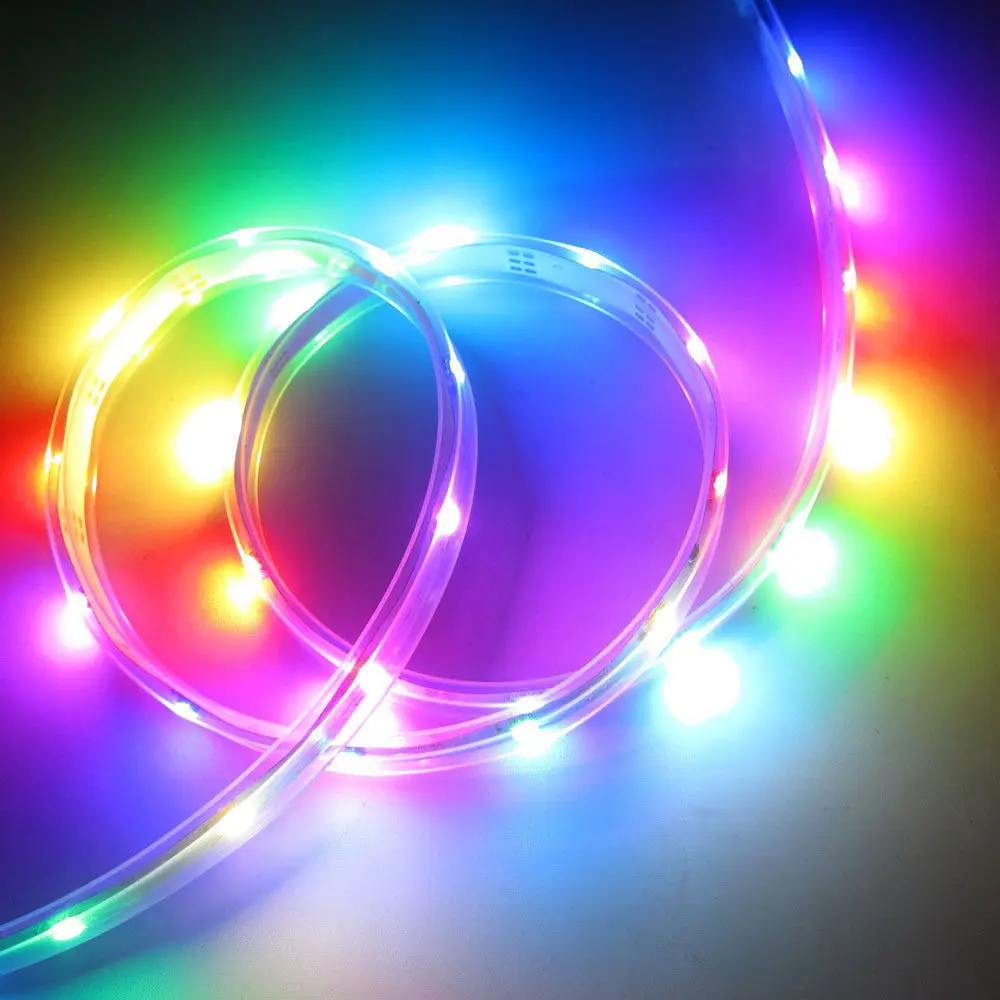 WS2811 DC12V 48 светодиодов/м Мечта Волшебная цветная светодиодная лента 5050 RGB полоса