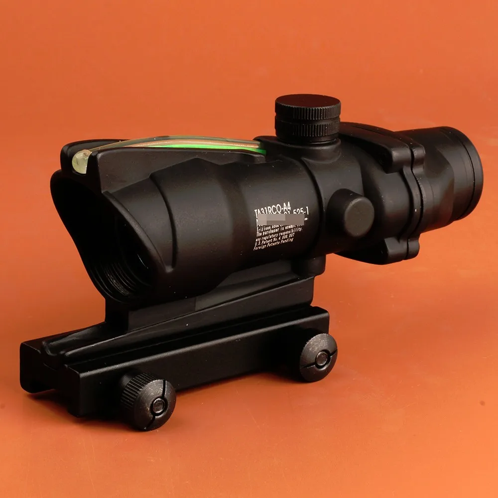 ohhunt Охота Прицел ACOG 1x32 Тактический Зелёное Оптическое Волокно Зрение с Пикатинни для M16 Винтовок Пневматического Ружье