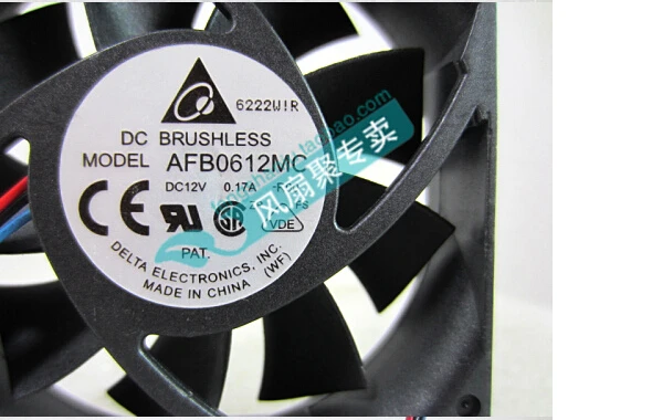 Новый оригинальный Delta AFB0612MC 6CM6013 12 В 0.17A 60*60*13 мм двухшаровый Вентилятор