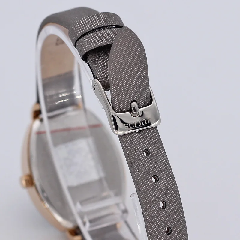 Часы наручные Julius женские элегантные модные с кожаным браслетом гравировкой