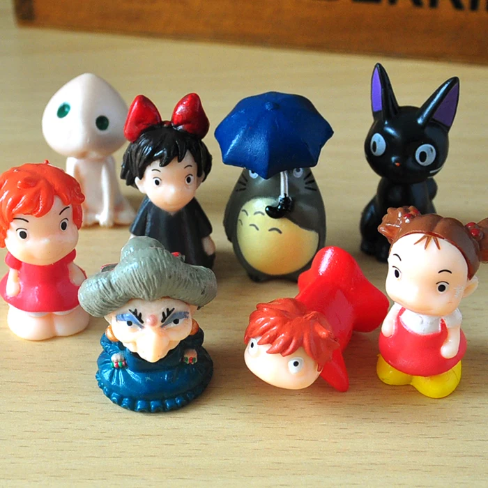 8 шт./лот 5 см Хаяо Миядзаки Аниме Тоторо понио кикикис ПВХ модель игрушки