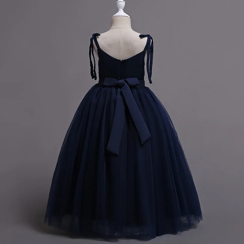 Летнее платье для девочек Детское с v-образным вырезом пикантный и в то же время