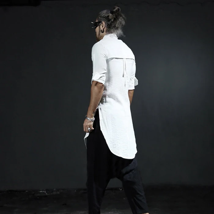 S 6XL! Мужской длинный хлопковый тренд с длинным рукавом для культивации морали