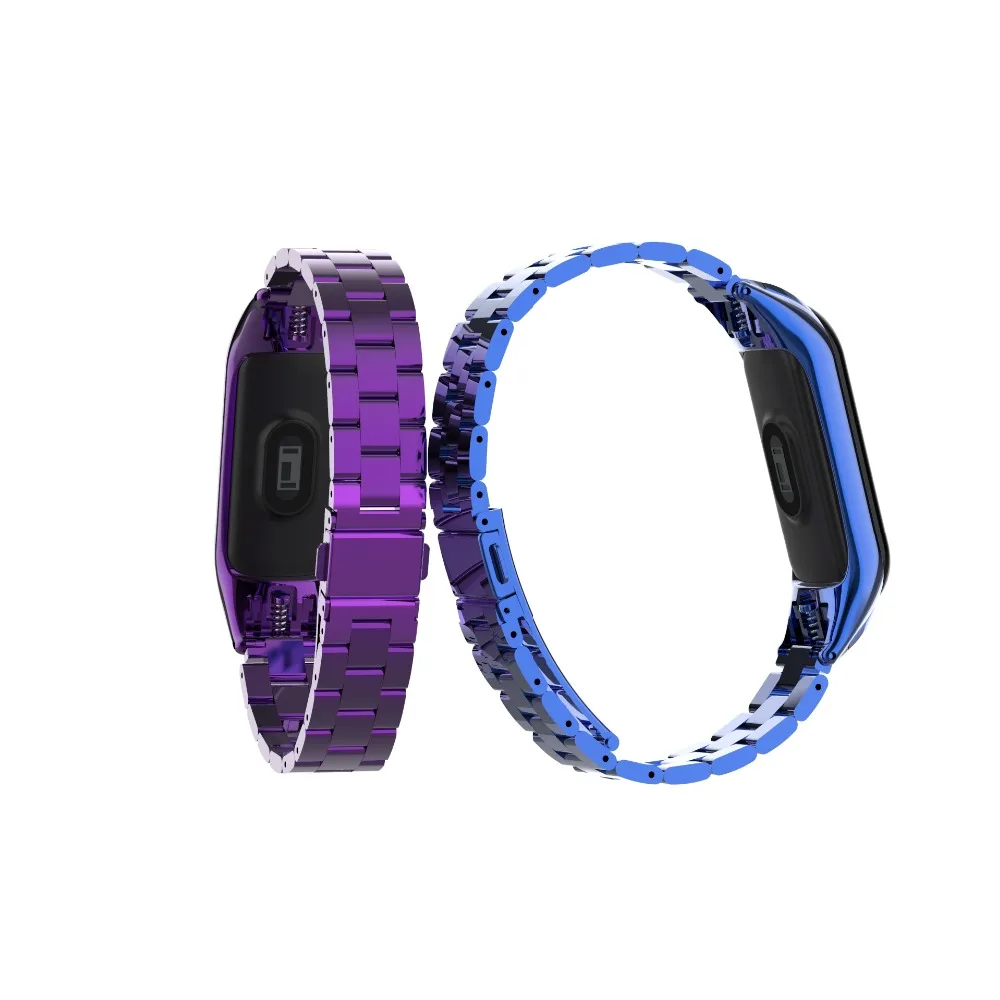 FIFATA Безвинтовой браслет из нержавеющей стали для Xiaomi Miband 3 металлический ремешок