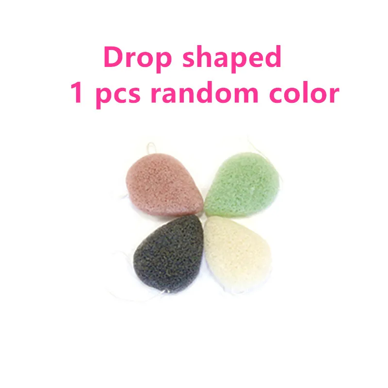 Drop shaped 1 шт., спонж Konjac beauty первой необходимости, натуральный спонж Конняку для лица, очиститель пор, моющая губка, средство для ухода за кожей лица, косметическое средство - Цвет: Drop shaped