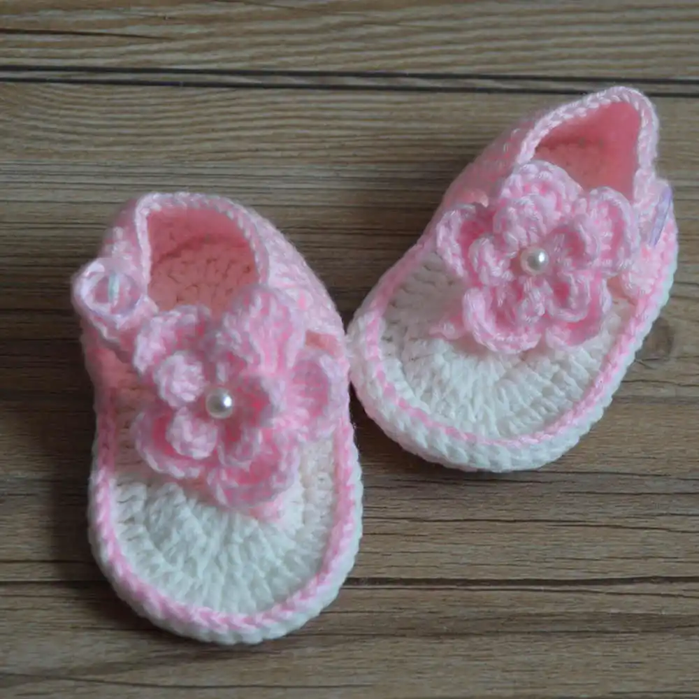 Вязаные изделия ручной вязки для новорожденных шерстяная обувь младенцев мягкая