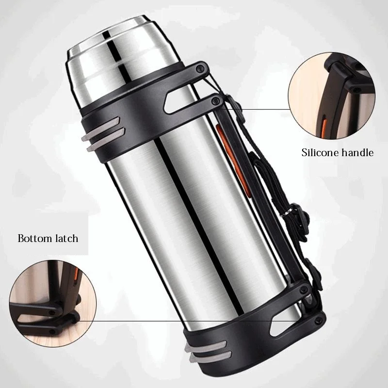 Переносные Спортивные вакуумные колбы 1 2l/1 6l/2L термос бутылка для горячей воды и