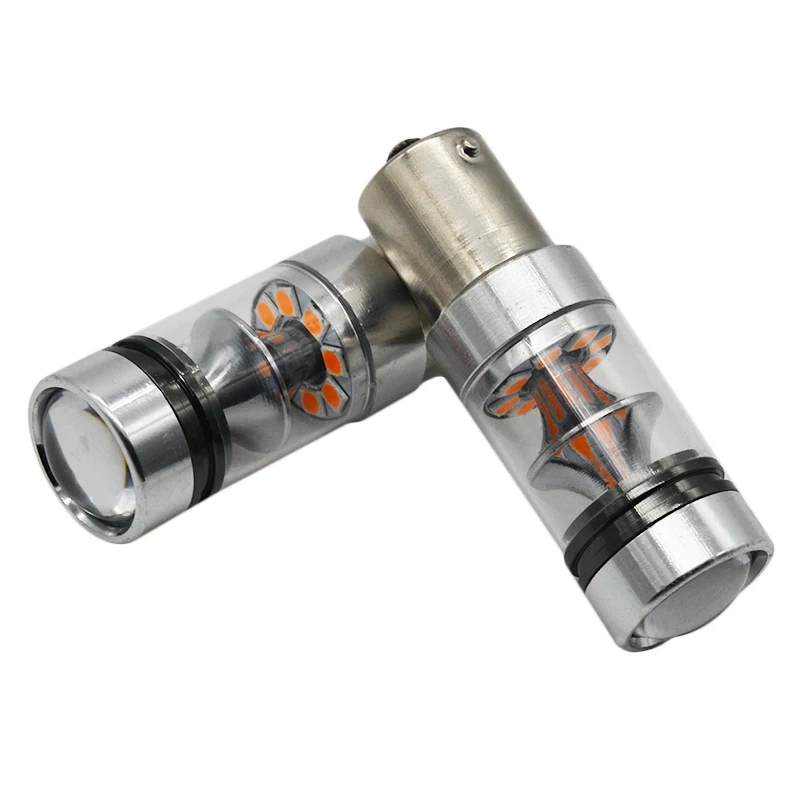 2X 100 Вт 1156 7506 7528 BA15s BAU15S P21W светодиодный фонарь для переднего указателя поворота