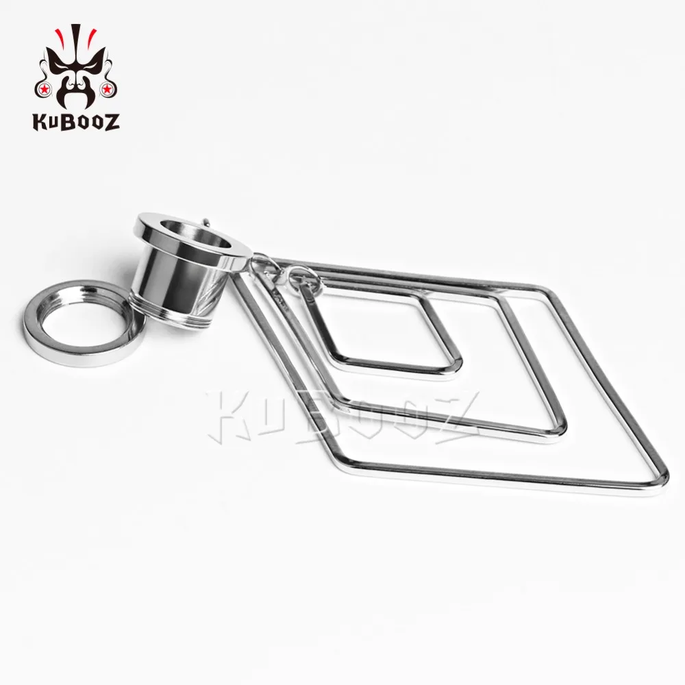 KUBOOZ серьги-гвоздики для пирсинга из нержавеющей стали с ромбовидным узором, модные украшения для тела, расширитель 6 мм до 25 мм
