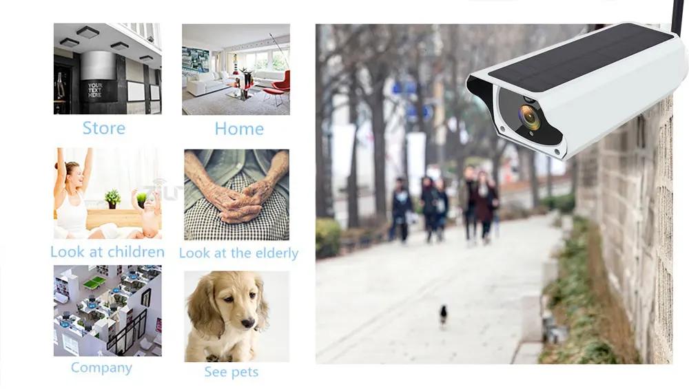 Солнечная WiFi ip-камера 1080P HD беспроводная камера безопасности с зарядкой от аккумулятора для наружного наблюдения