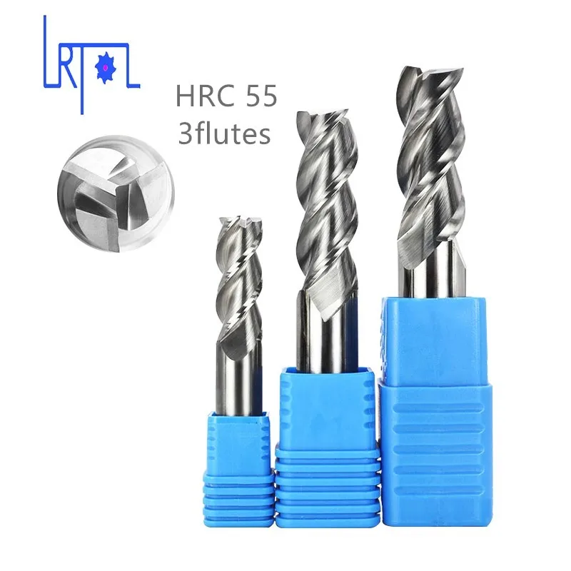 売却 2 個 Hrc55 3Flutes10 12 14 16 18 20*75 100 ミリメートルフラットスクエアエンドミルアルミスパイラルビットフライス工具超硬 Cnc エンドミル