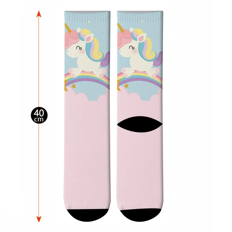 Новый 3d принтом в виде единорога из мультфильма Для мужчин нескользящих носочков