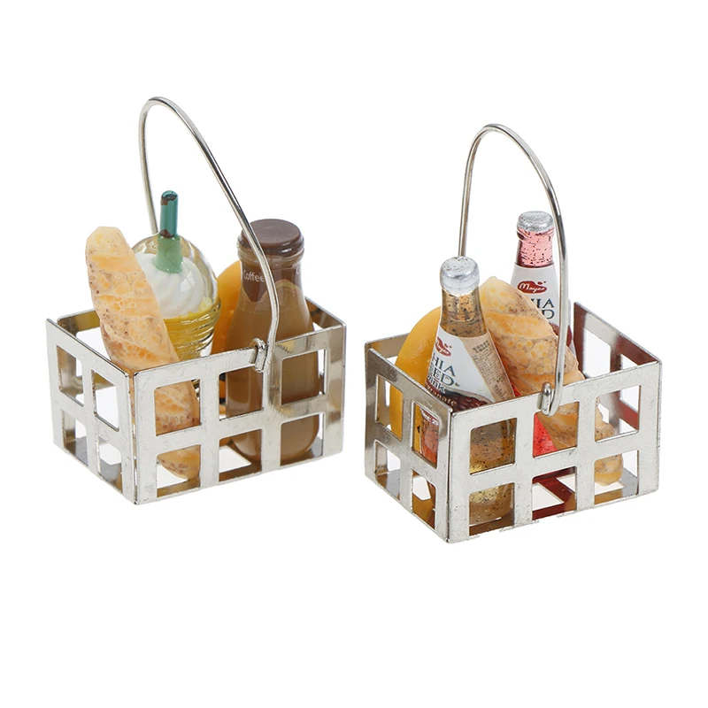 5 шт. столовые фрукты металлический Кофе Вино хлеб молочная корзина кукла для еды