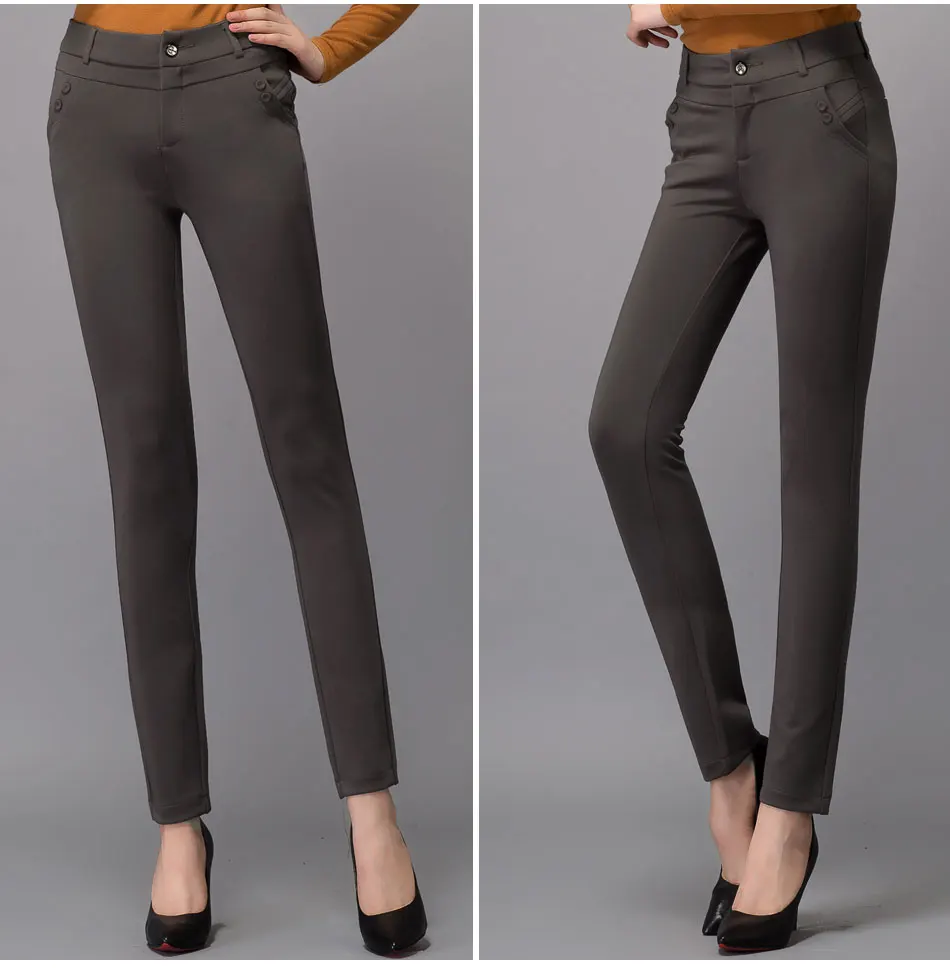 Женские брюки с высокой талией; Pantalon Mujer; Рабочая одежда; большие размеры; брюки с эластичной резинкой для офиса; длинные брюки для женщин; GAREMAY
