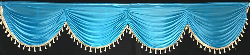 На заказ 6 метров длина свадебный фон Swag ледяной шелк 20 футов Вечеринка