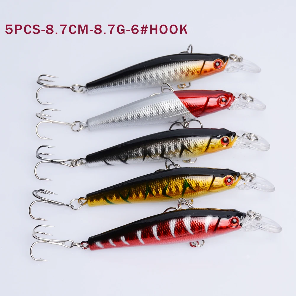 

48pcs Mixed Fishing Lures Minnow Crankbaits Bass Baits Wobblers Set Lifelike Fake Fishing bait Tackle isca artificial