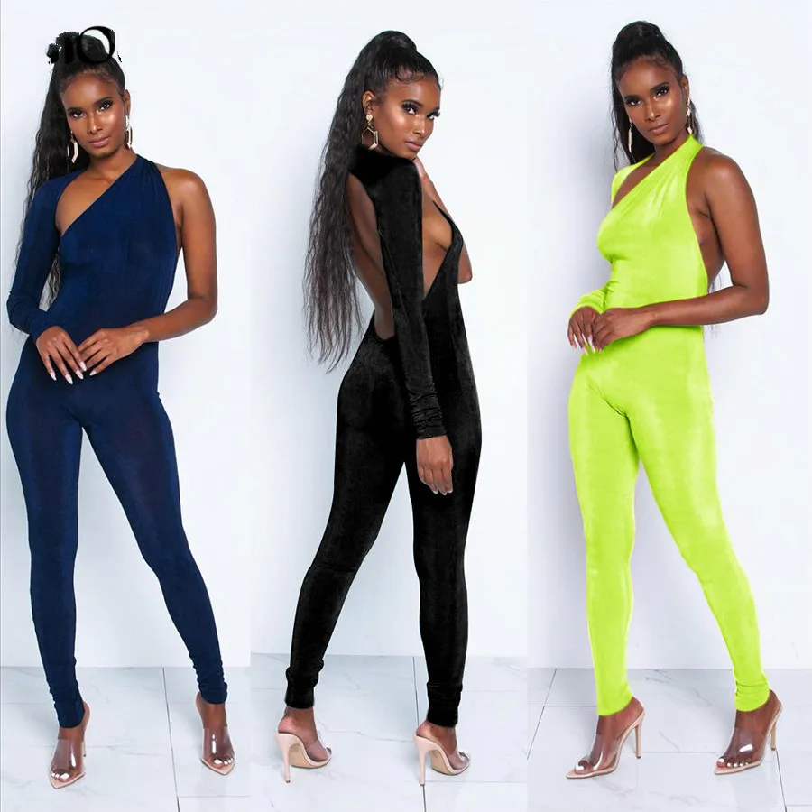 Женские сексуальные комбинезоны Новое поступление однотонные флуоресцентные с