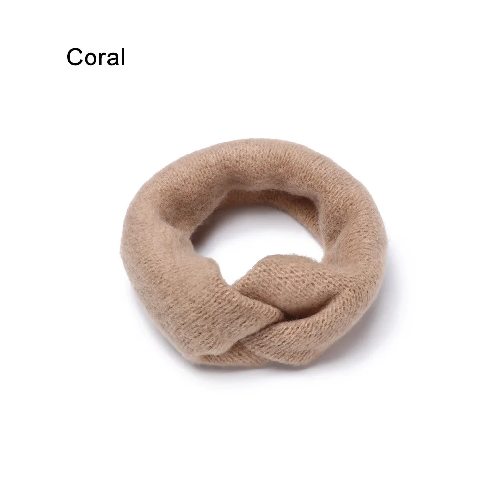 coral Новое поступление, модные женские мягкие шерстяные плетеные повязки на голову, милые теплые головные уборы для девушек, женские корейские винтажные аксессуары для волос - Цвет: coral