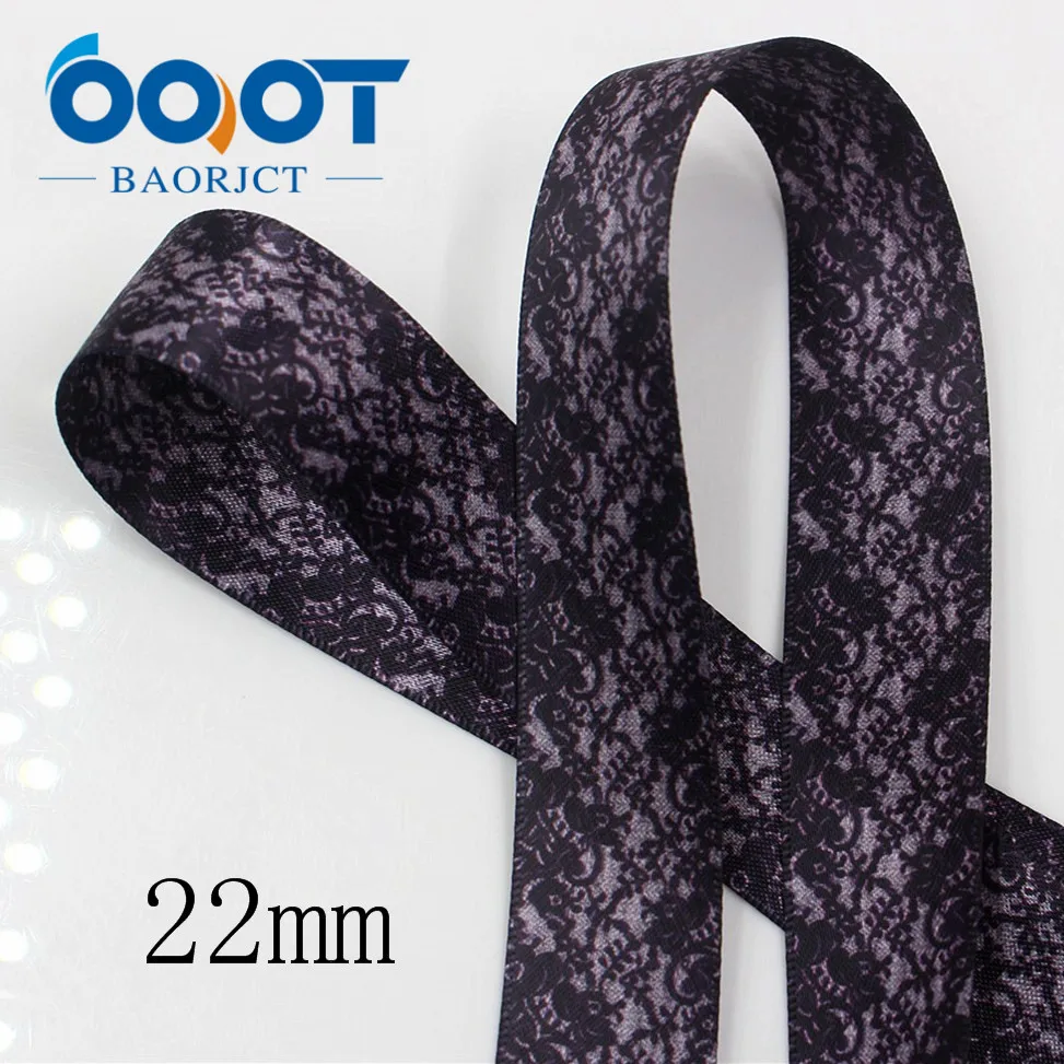 OOOT BAORJCT 1712013 25 мм 10 ярдов ленты с цветами термопечать Свадебные аксессуары DIY
