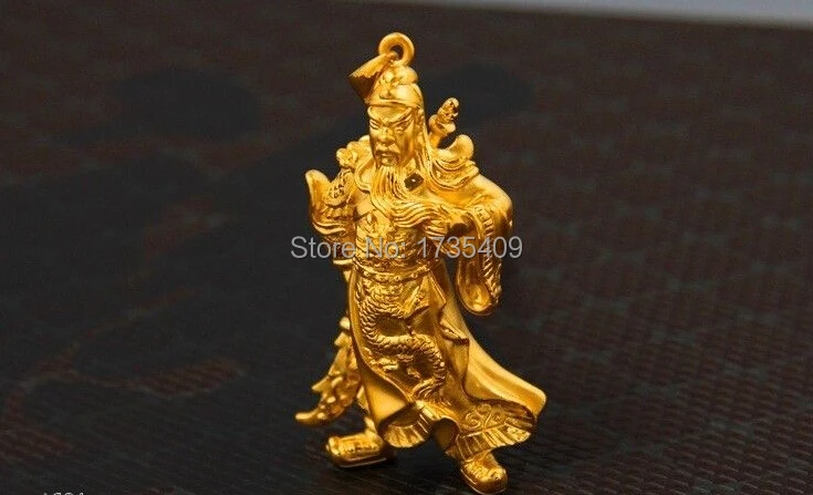 

Pure 999 24K Yellow Gold / 3D Blessing GuanGong Pendant 12.2g