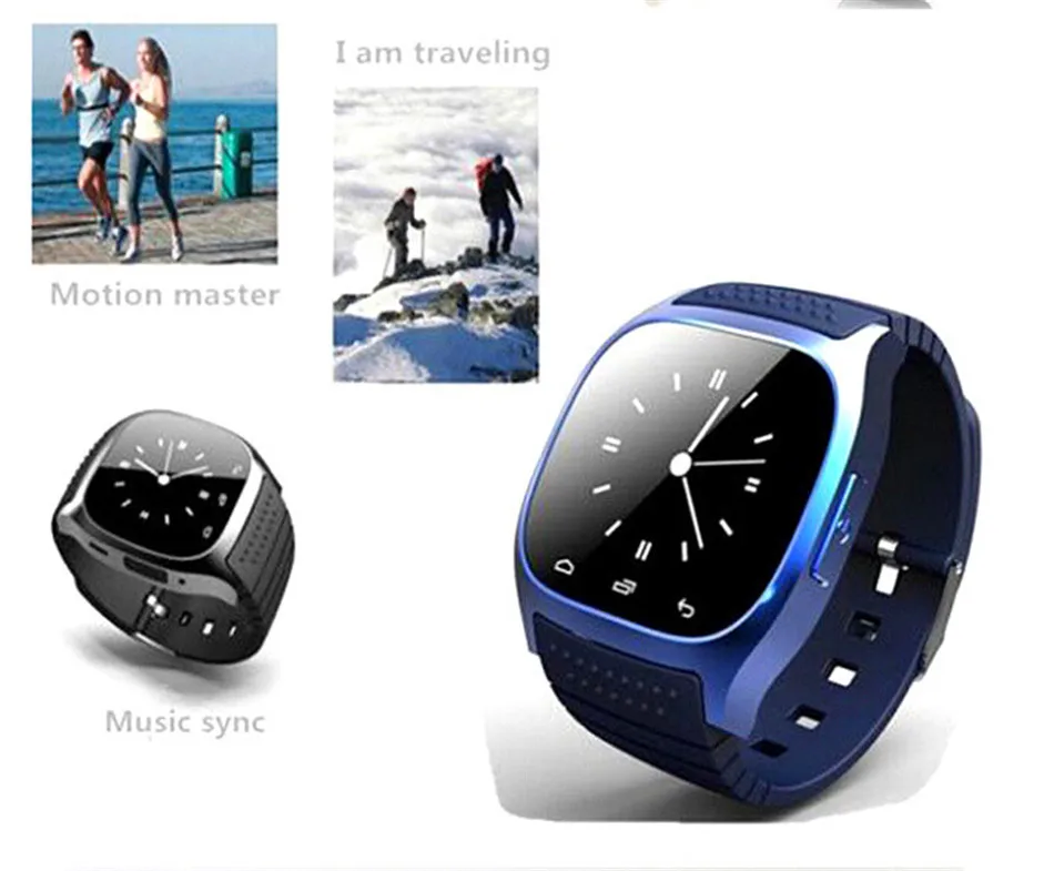 M26 спортивные bluetooth 4,0 смарт часы роскошные наручные часы с циферблатом SMS напоминают шагомер для samsung LG htc Android Phone Smartwatchs