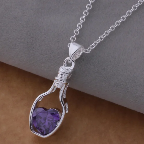 Новое ожерелье с покрытием из серебра 925 пробы Изысканная Милая подвеска в виде