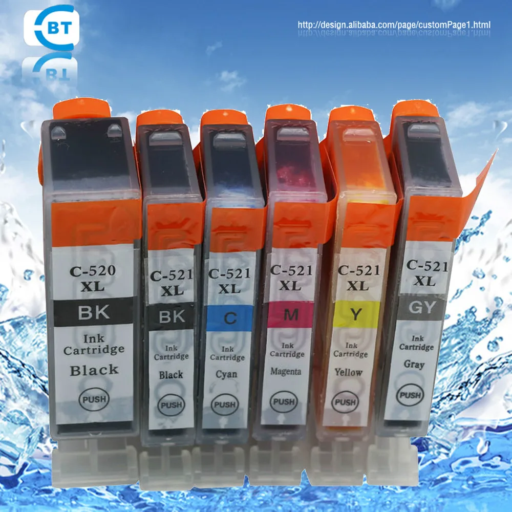 

20PCS Compatible canon pgi520bk cli521 ink cartridge for iP3600/iP4600 MP540/MP620/MP630/MP980/MX860/MX870 printer