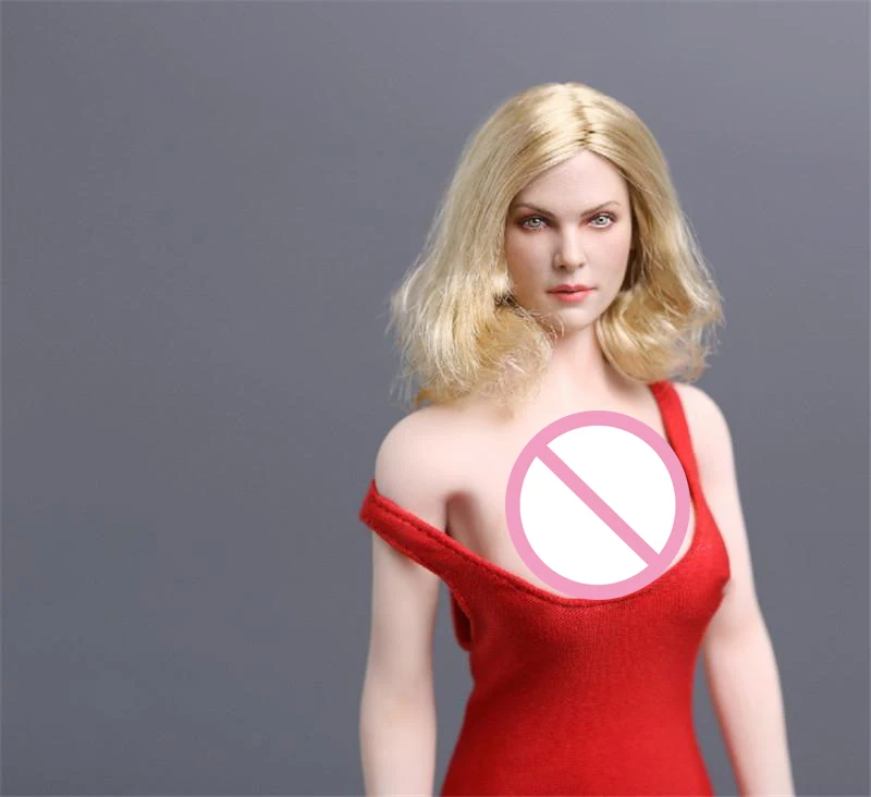 Женская голова со светлыми короткими вьющимися волосами в европейском и