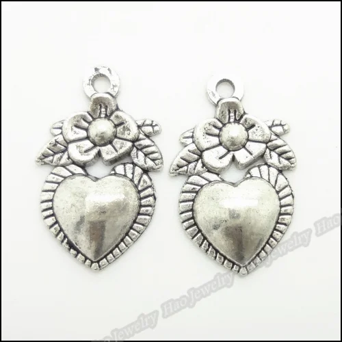 100 шт винтажные Подвески любовь кулон античное серебро подходят браслеты