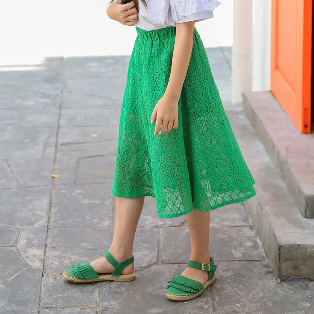 2019 летняя кружевная юбка для девочек юбки корейские детские детская одежда