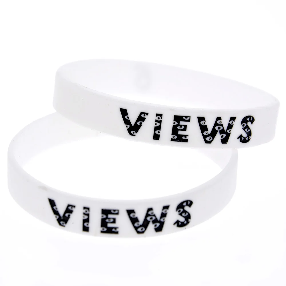 1 шт. Дрейк с видом от 6 Wristband Силикона Черный и белый|Браслеты шармами| |