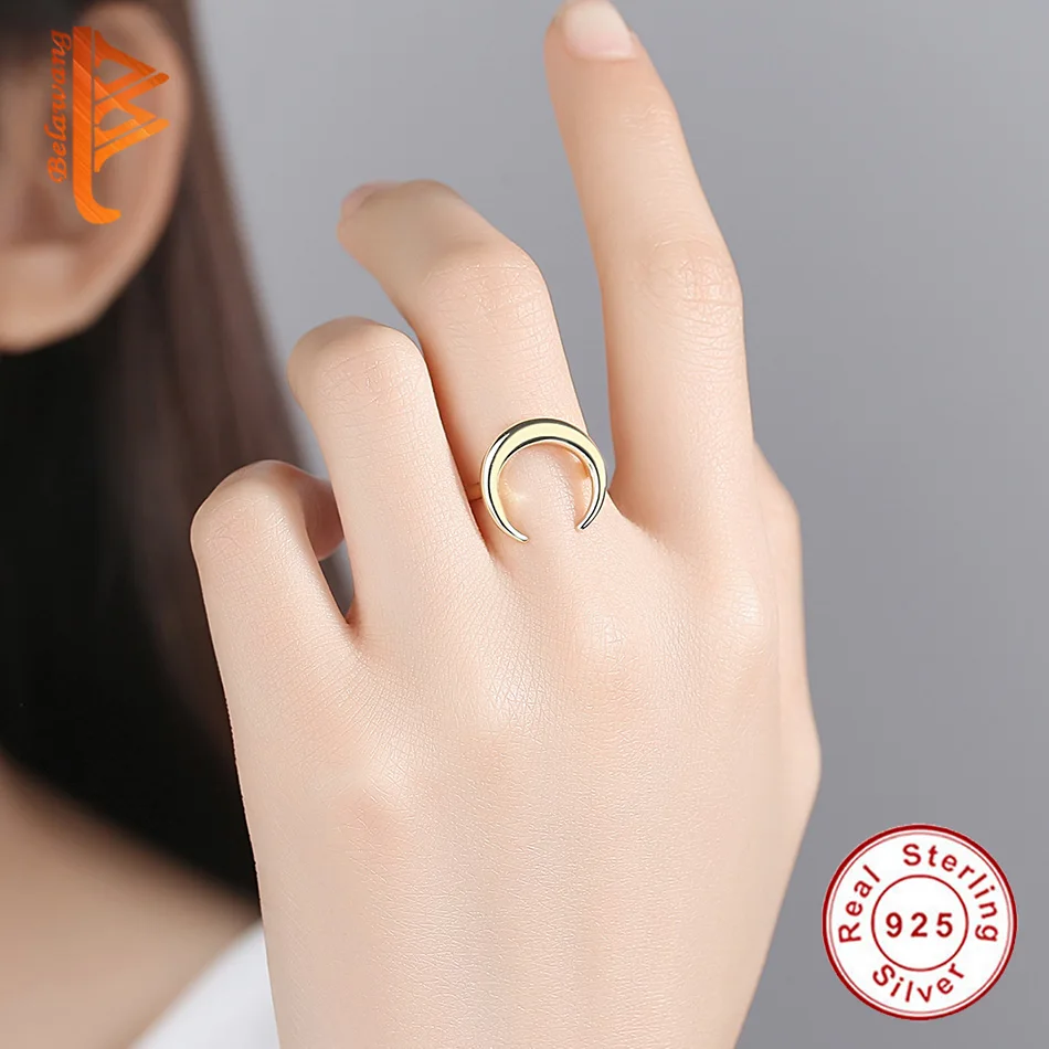Factory Price Authentic 925 Sterling Silver Ring Gold Bullfighter Moon Finger Female For Women Special Jewelry | Украшения и