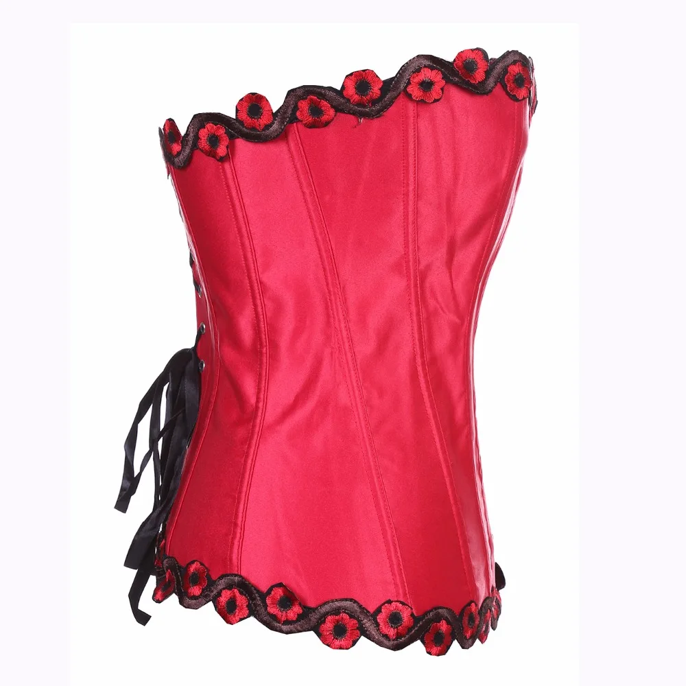 Цветочный Небесный Женский корсет на шнуровке с цветочным украшением парчовый